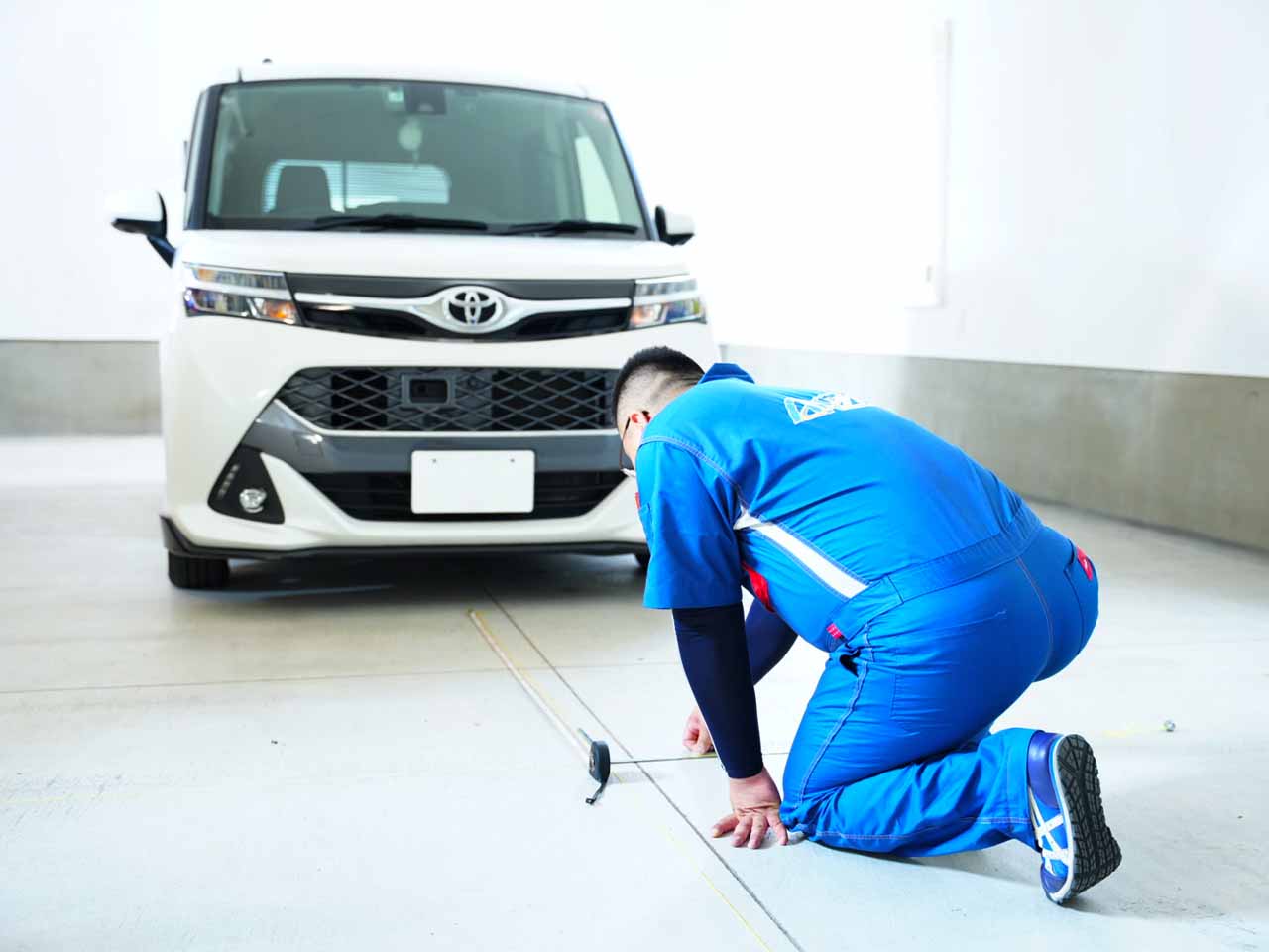 レーザー墨出し器を使っての調整