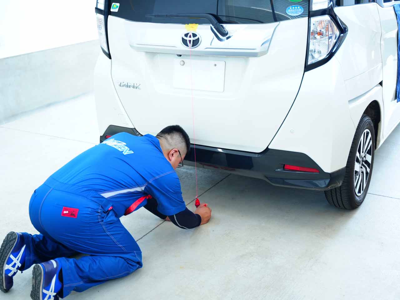 レーザー墨出し器を使っての調整